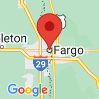 Map of Fargo, ND US